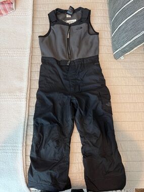 The North Face Black & Gray Kids Insulated Snow Bibs